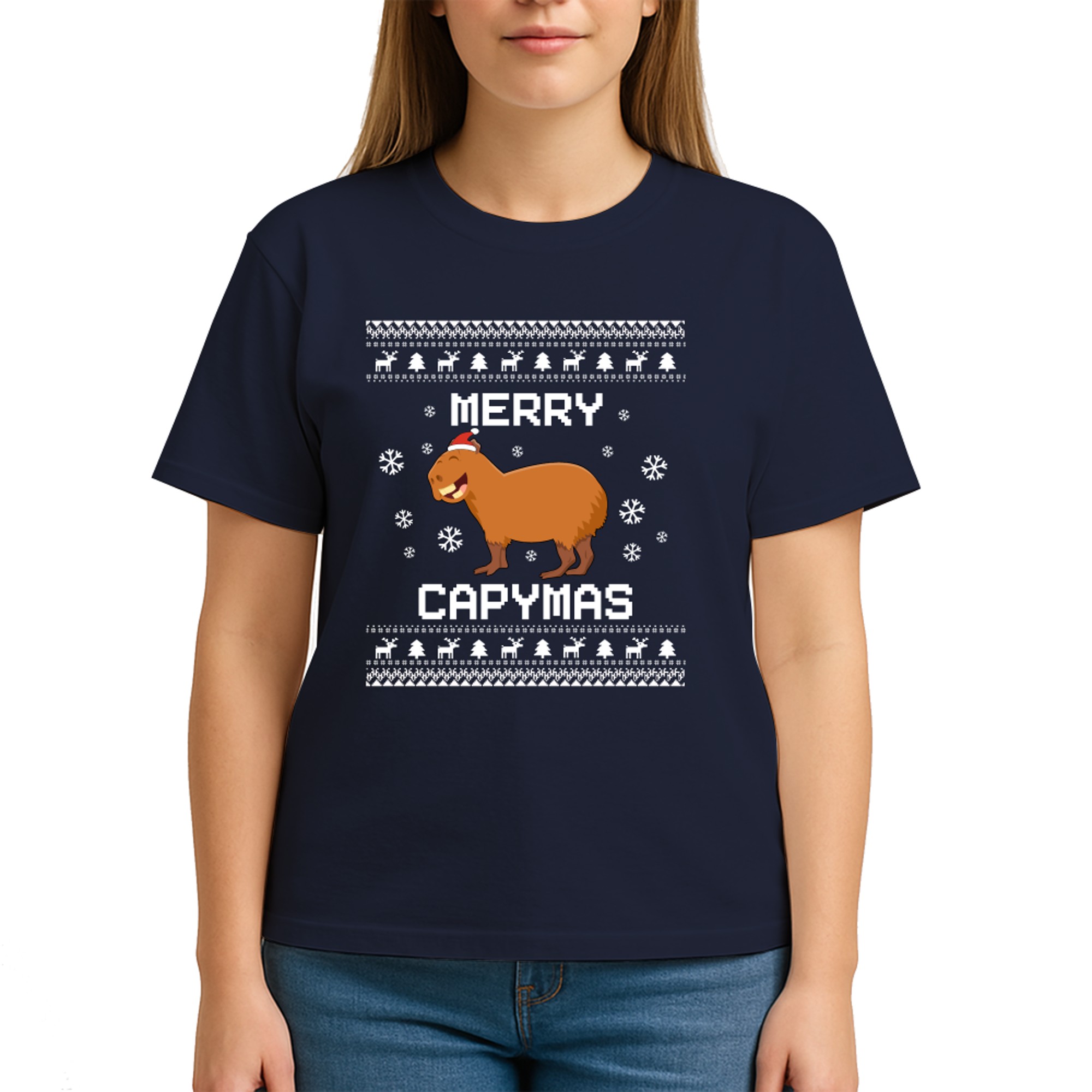 Capybara Lover Christmas Ugly Xmas Capybara Sweater Gift