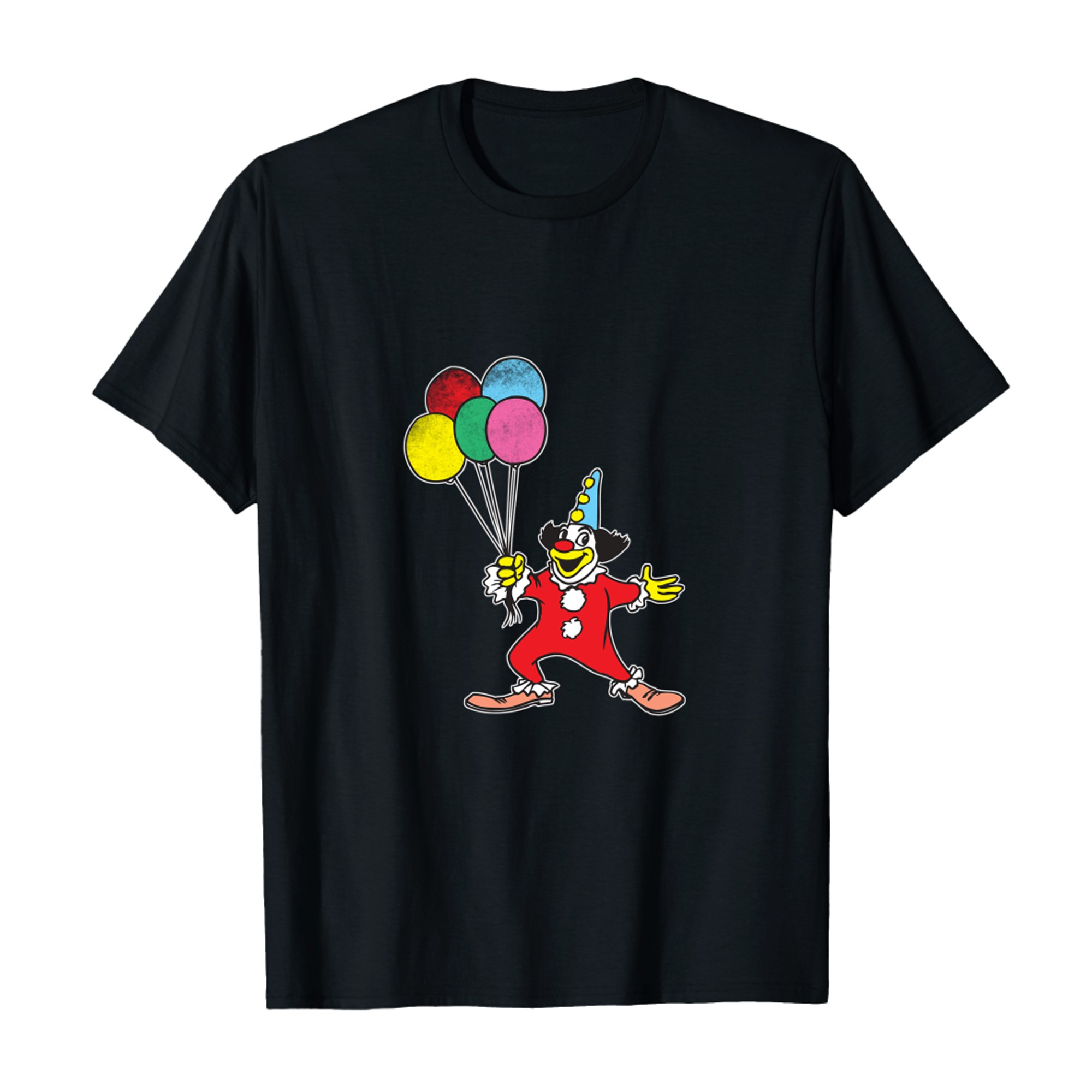 Clown mit Ballon Geburtstag Haloween Party Vintage Design Langarm