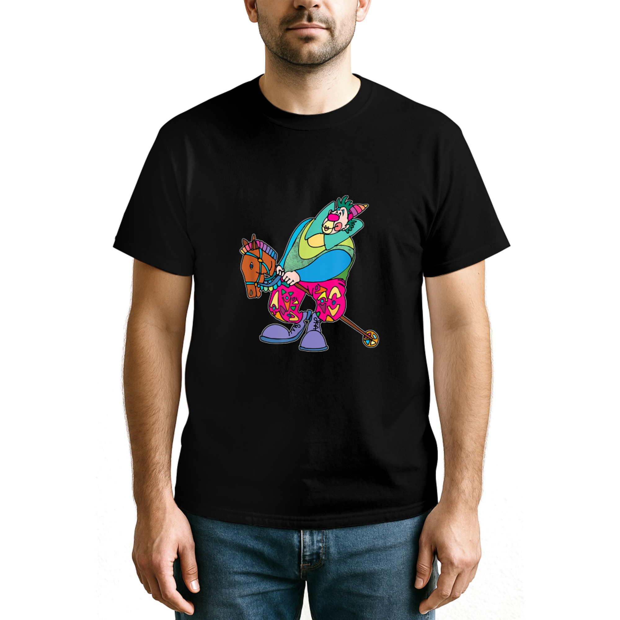 Clown mit Ballon Geburtstag Haloween Party Vintage Design