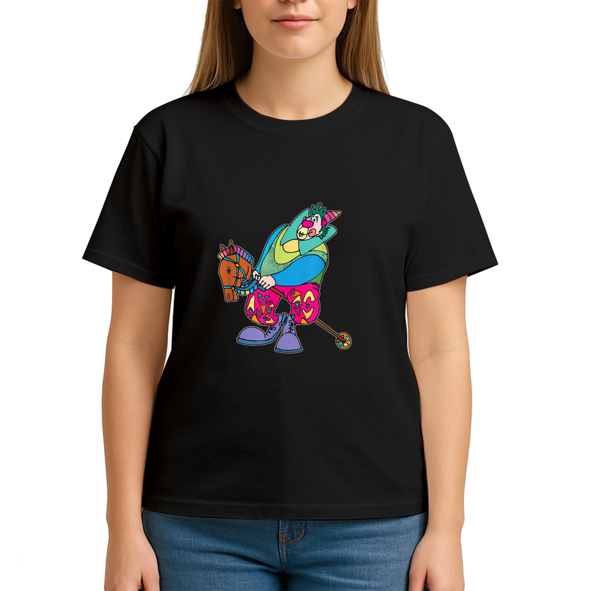 Clown mit Ballon Geburtstag Haloween Party Vintage Design