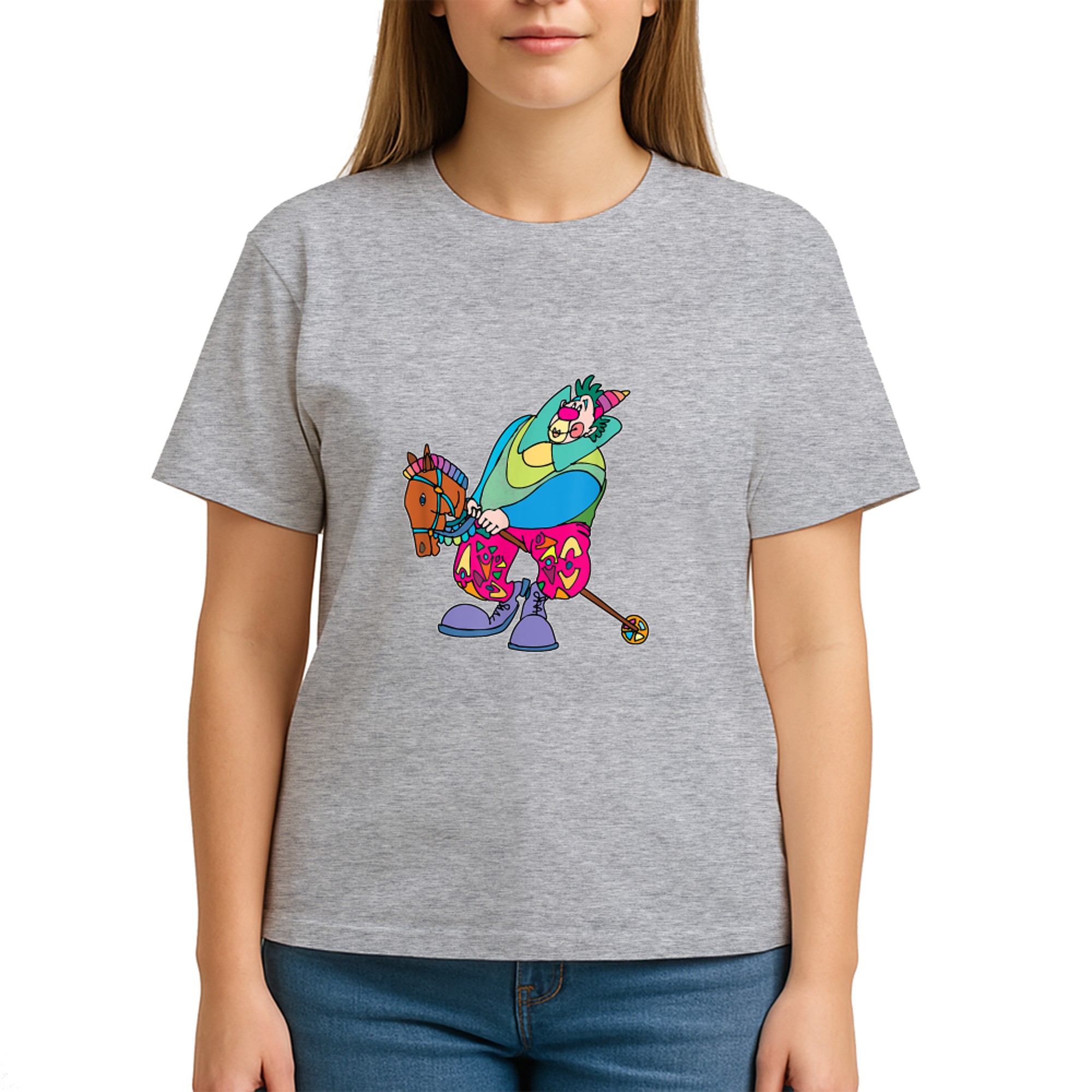 Clown mit Ballon Geburtstag Haloween Party Vintage Design