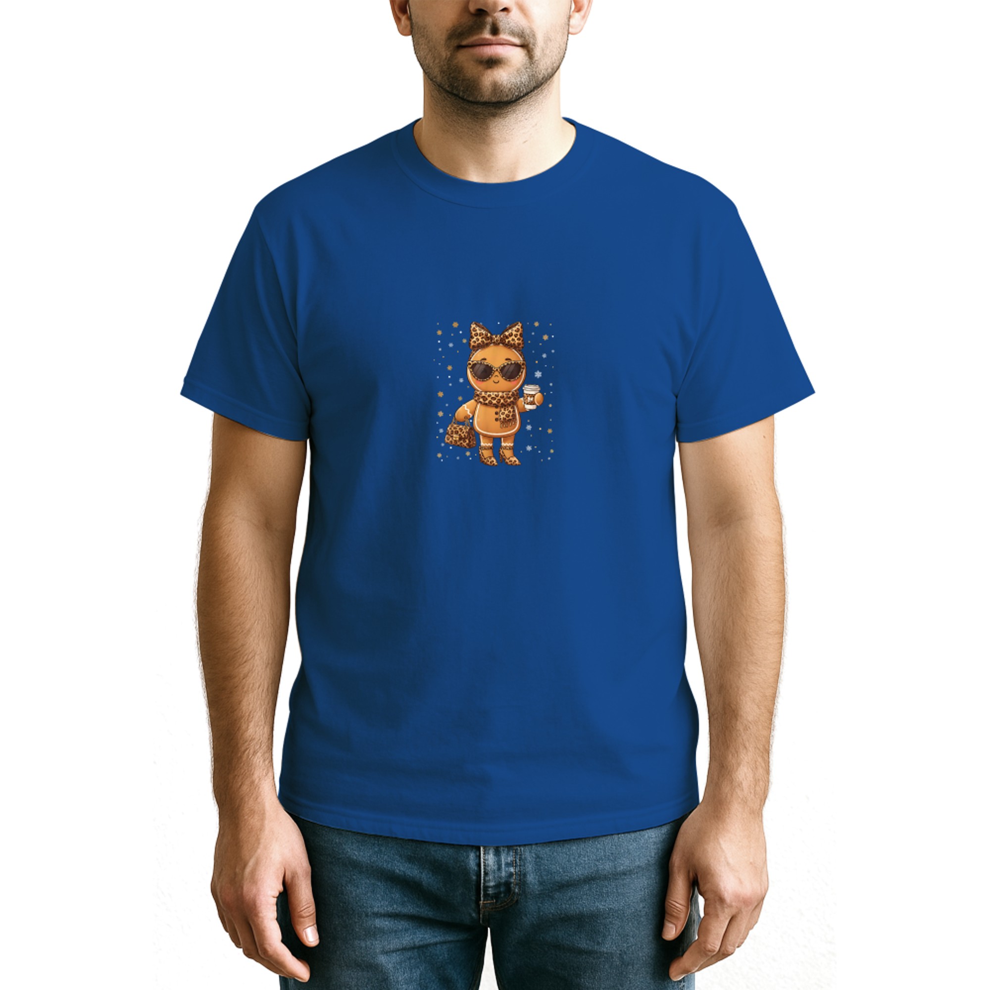 Cute Gingerbread Leopard Christmas Xmas Girl Women