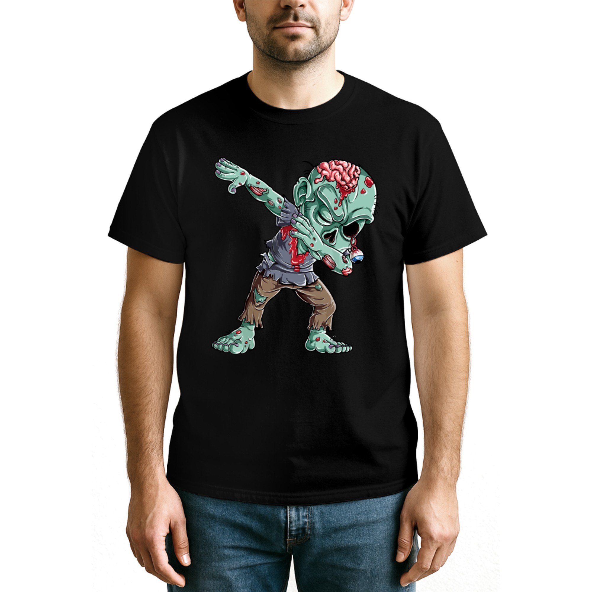 Dabbing Zombie  Halloween Boys Kids Dab Funny Zombies (1)