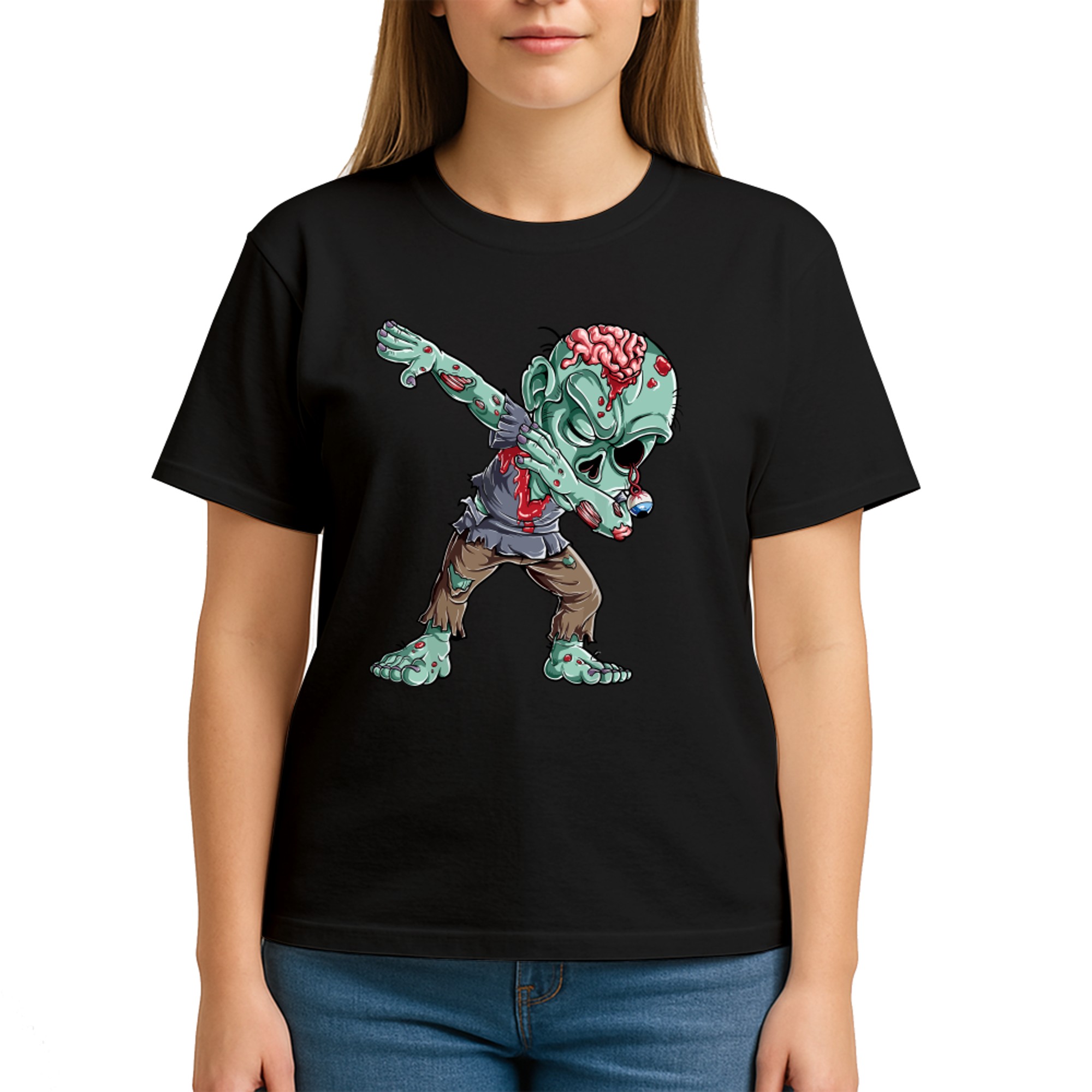 Dabbing Zombie  Halloween Boys Kids Dab Funny Zombies (1)