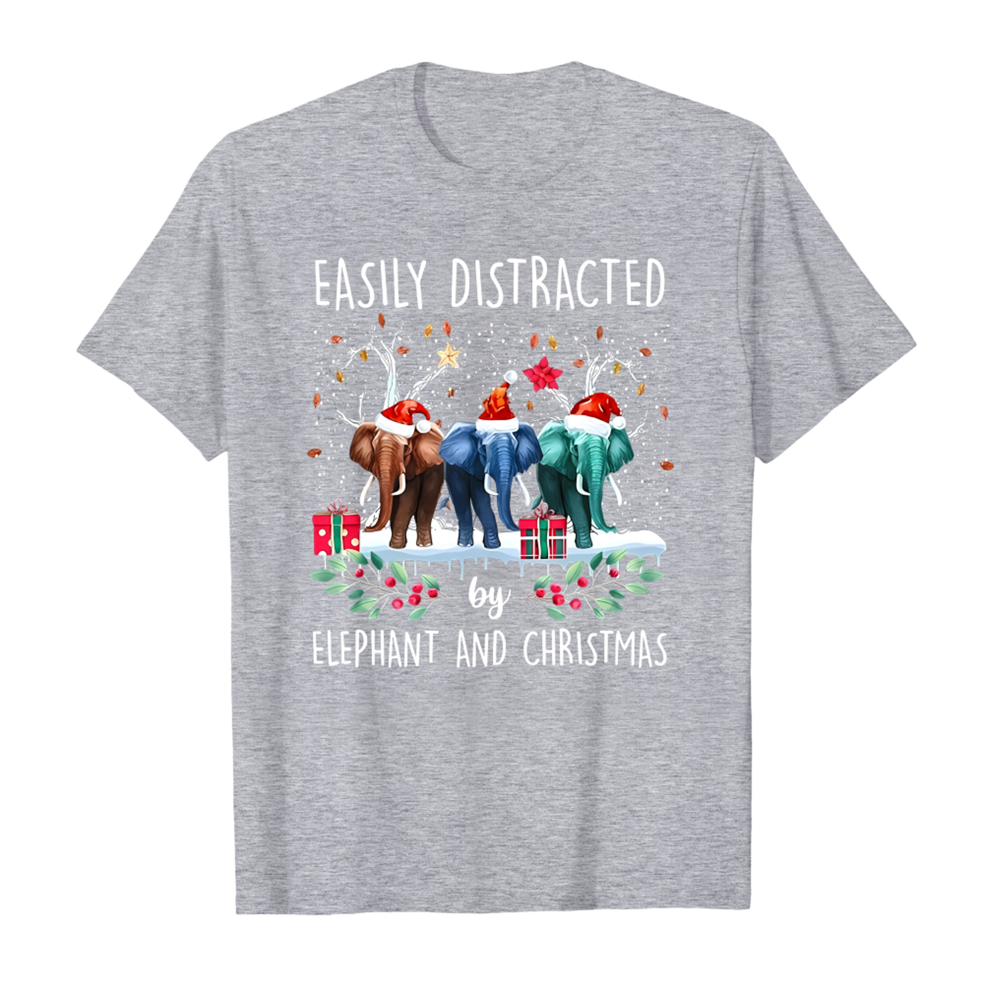 Elephants Easily Distracted by Elephant and Christmas