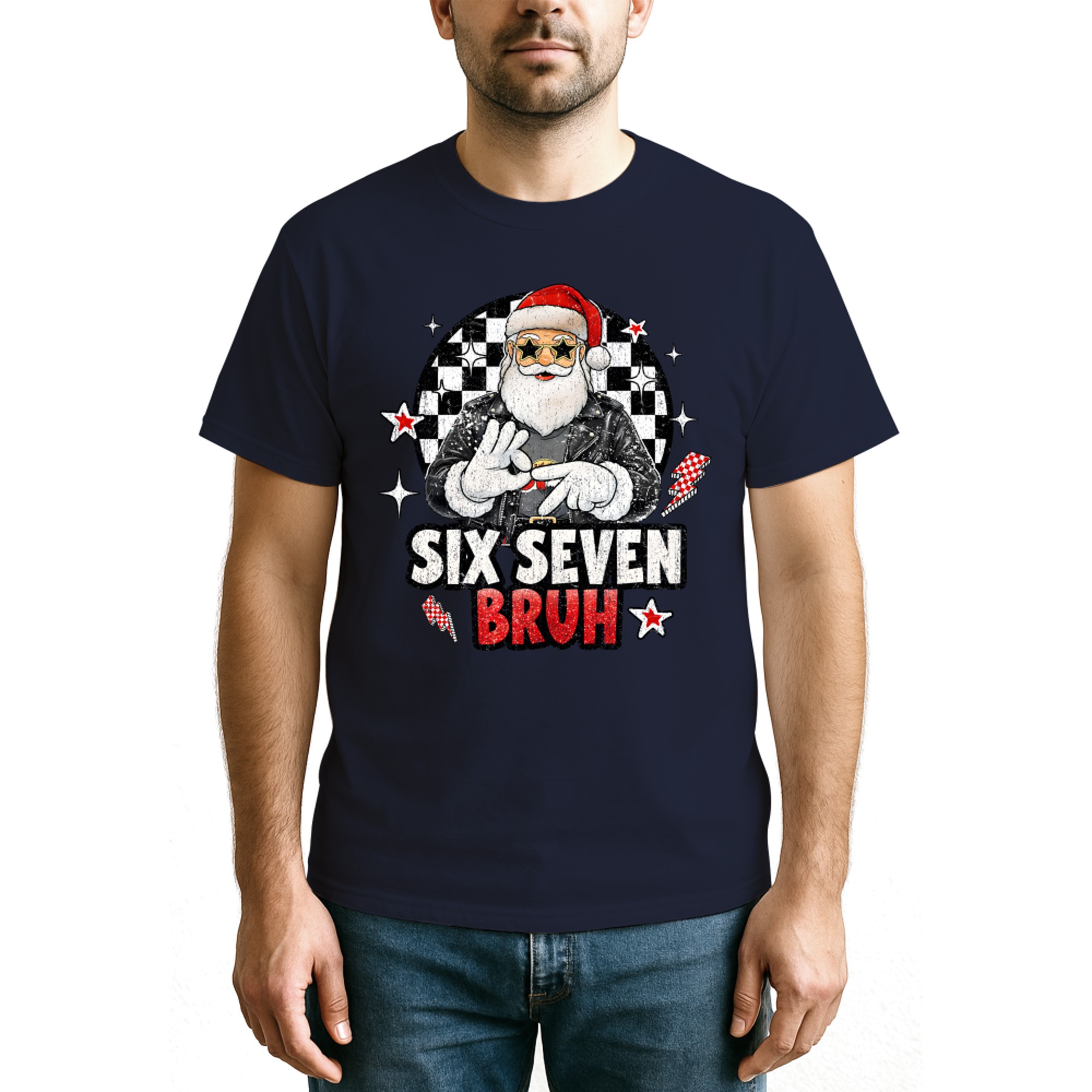 Funny Santa Six Seven Bruh Meme Christmas
