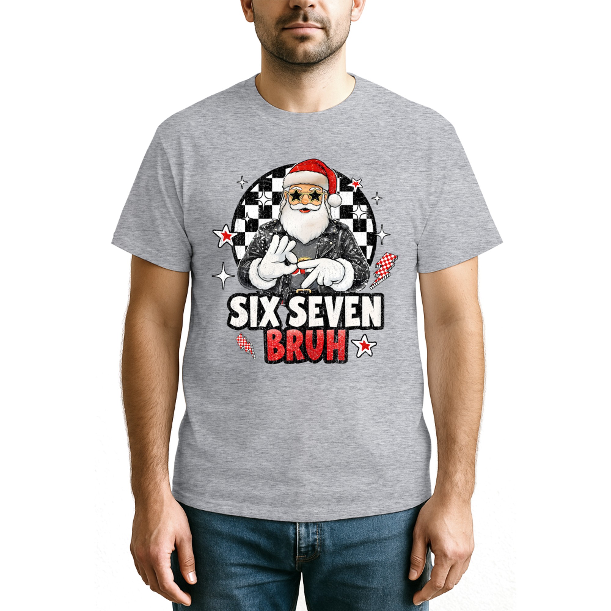 Funny Santa Six Seven Bruh Meme Christmas