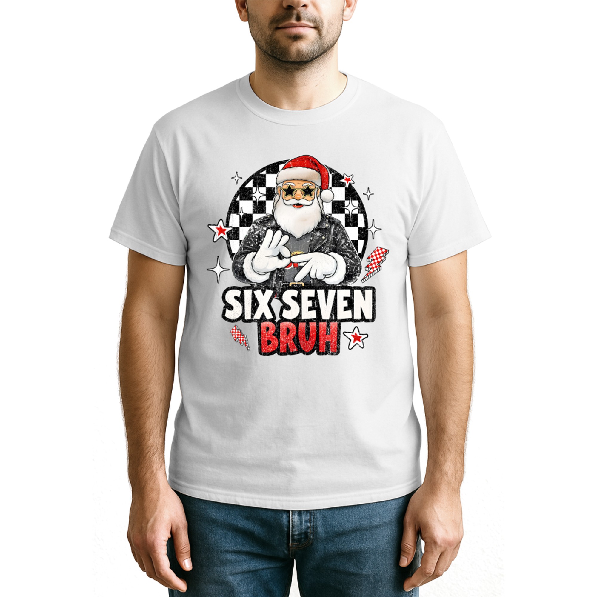 Funny Santa Six Seven Bruh Meme Christmas
