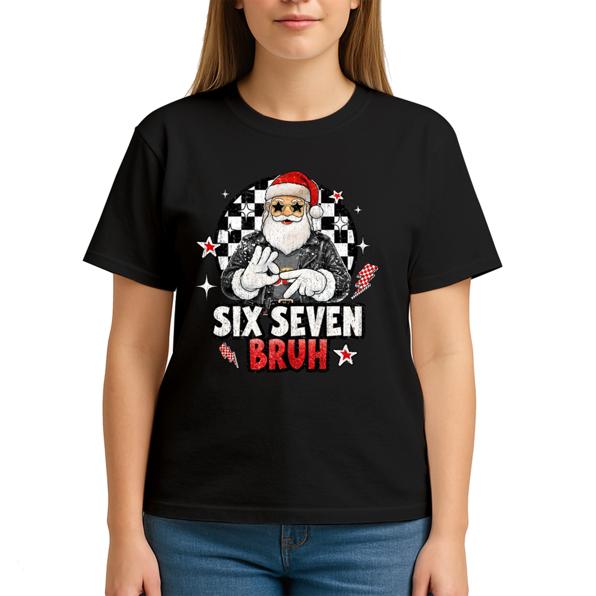 Funny Santa Six Seven Bruh Meme Christmas