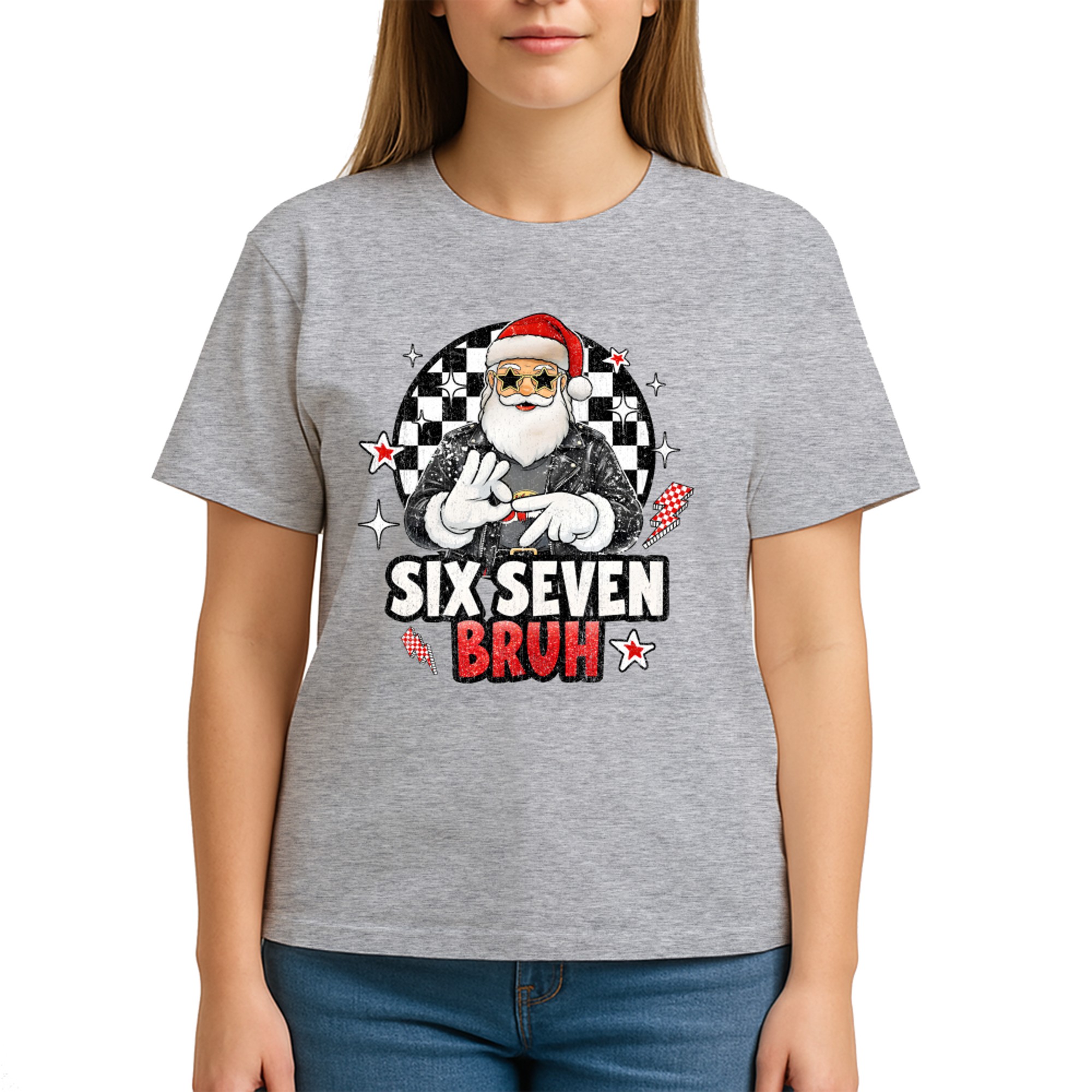 Funny Santa Six Seven Bruh Meme Christmas