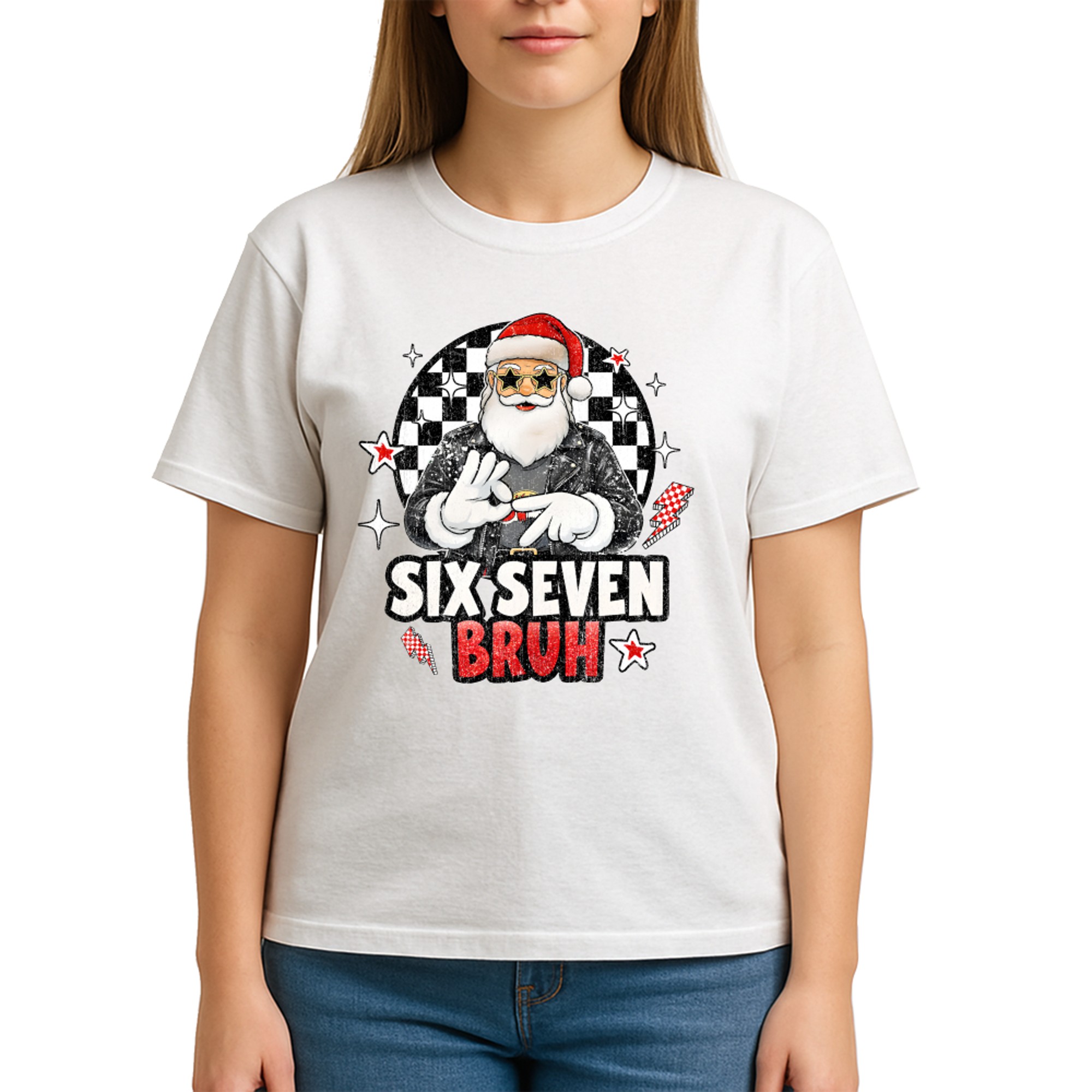 Funny Santa Six Seven Bruh Meme Christmas