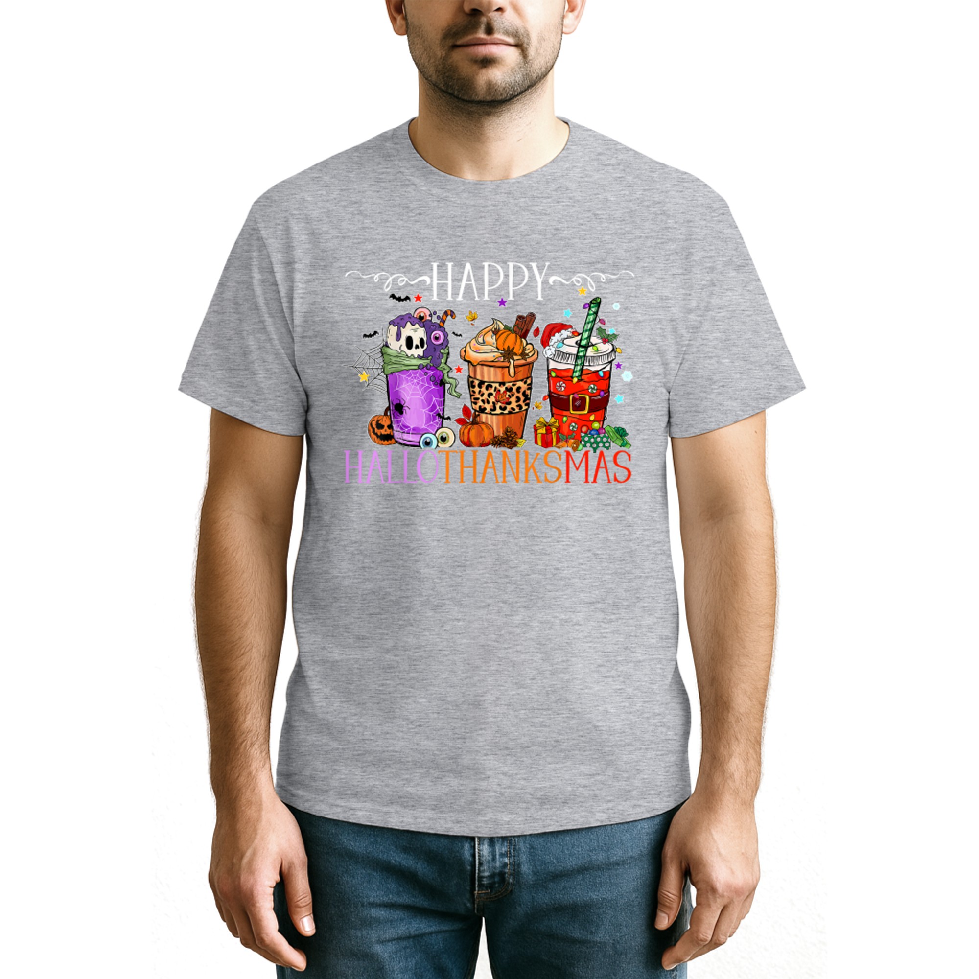 Happy Hallothanksmas Halloween Thanksgiving Christmas