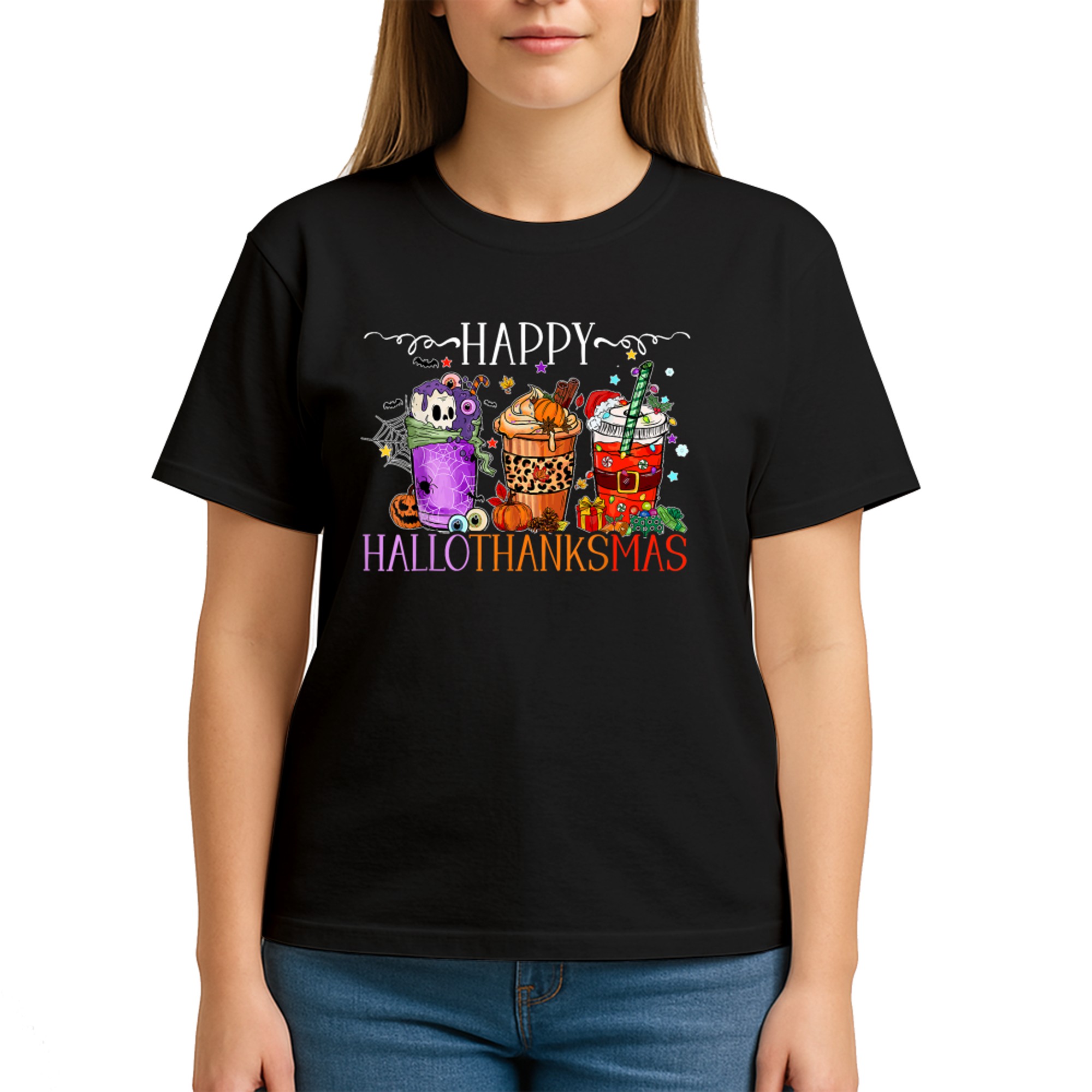 Happy Hallothanksmas Halloween Thanksgiving Christmas