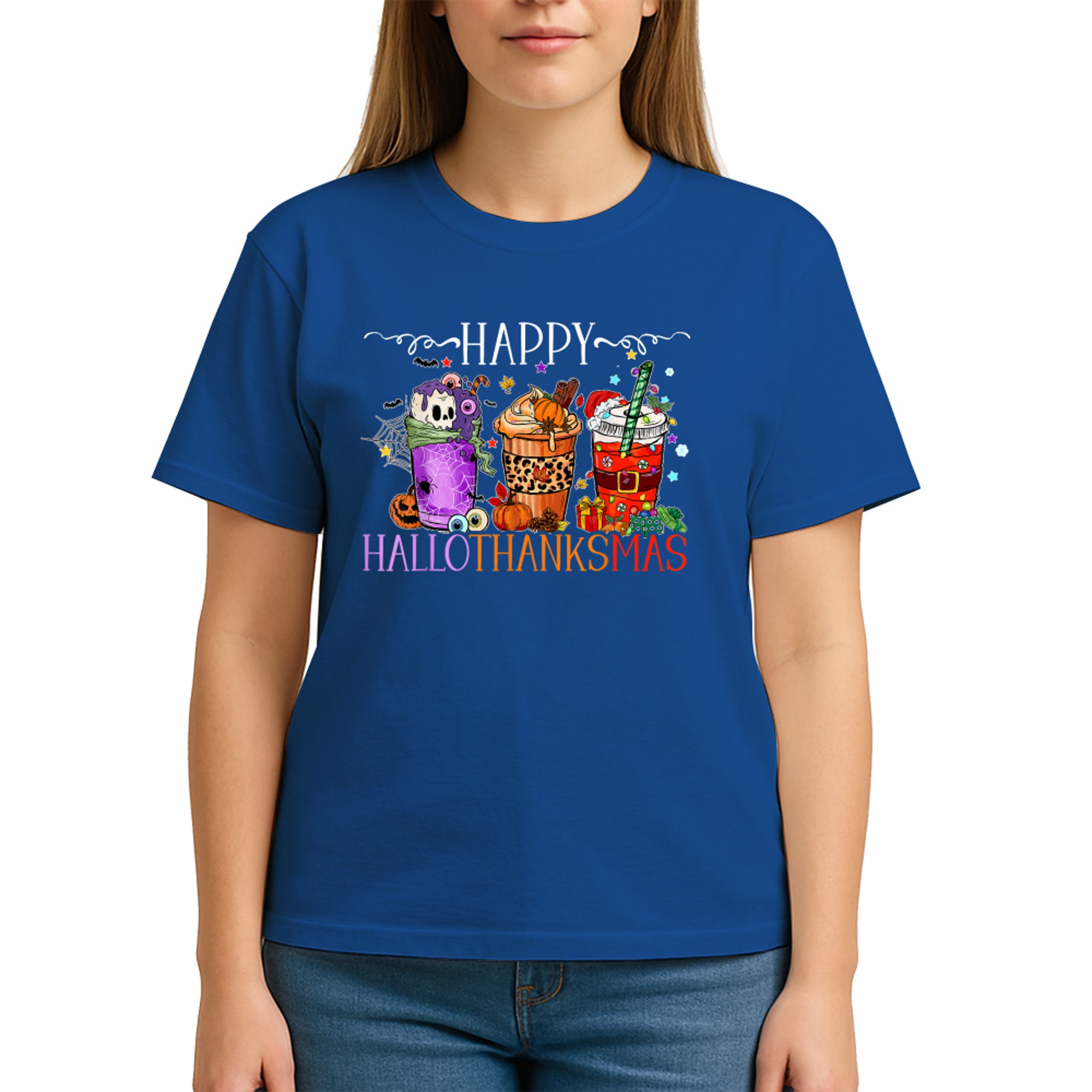 Happy Hallothanksmas Halloween Thanksgiving Christmas