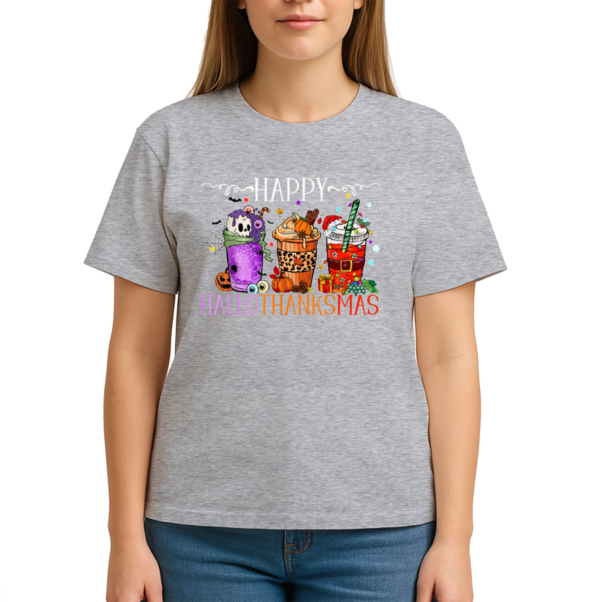 Happy Hallothanksmas Halloween Thanksgiving Christmas