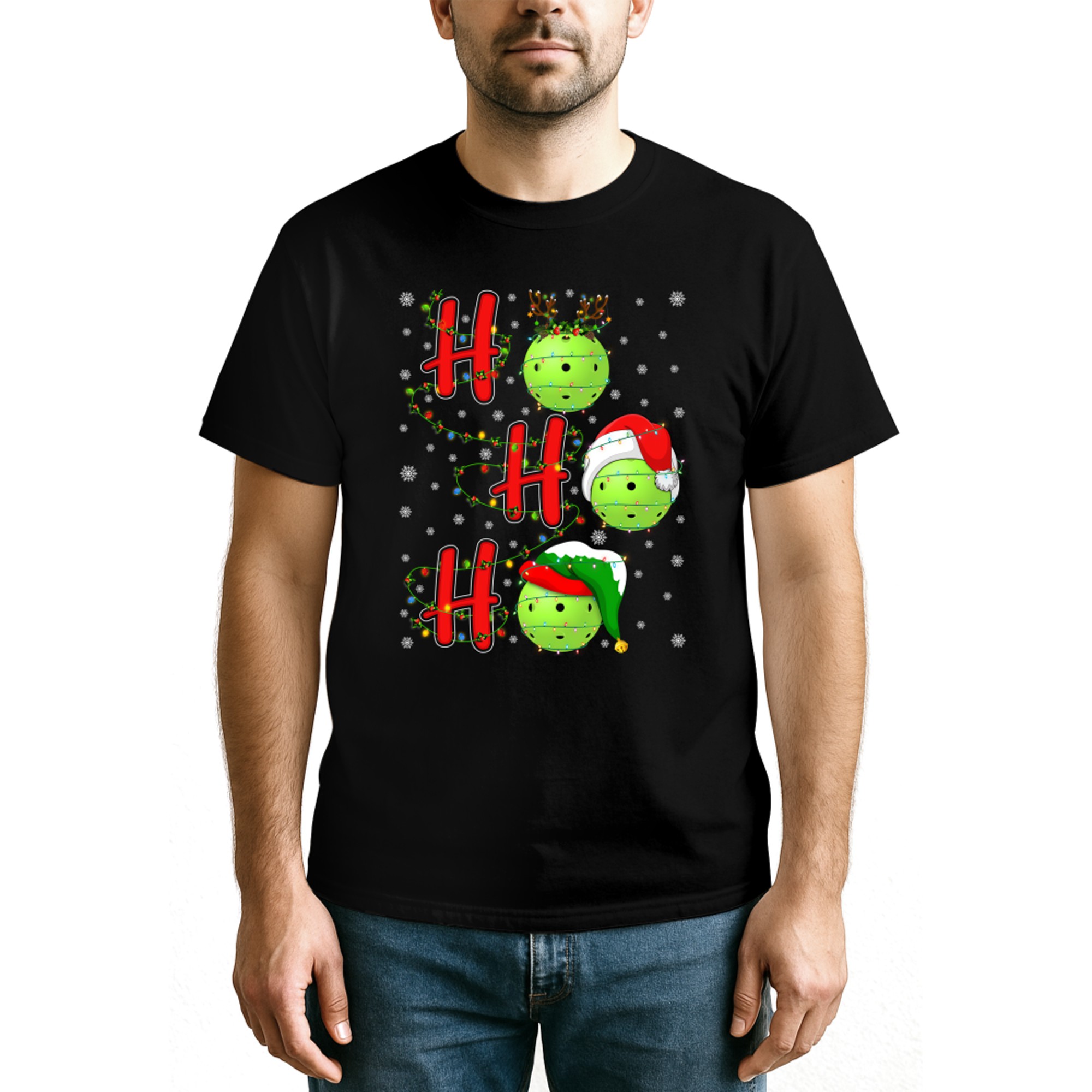 Matching Family Xmas Santa Ho Ho Ho Pickleball Christmas
