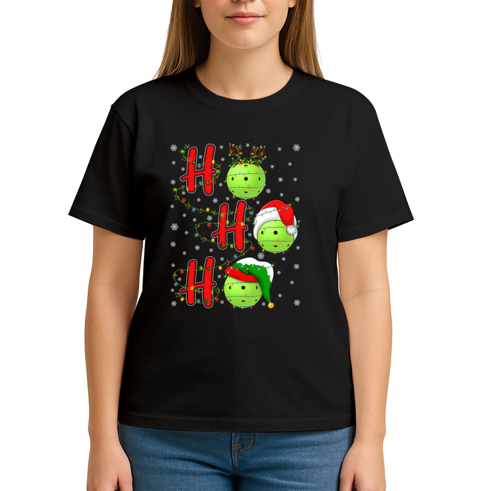 Matching Family Xmas Santa Ho Ho Ho Pickleball Christmas