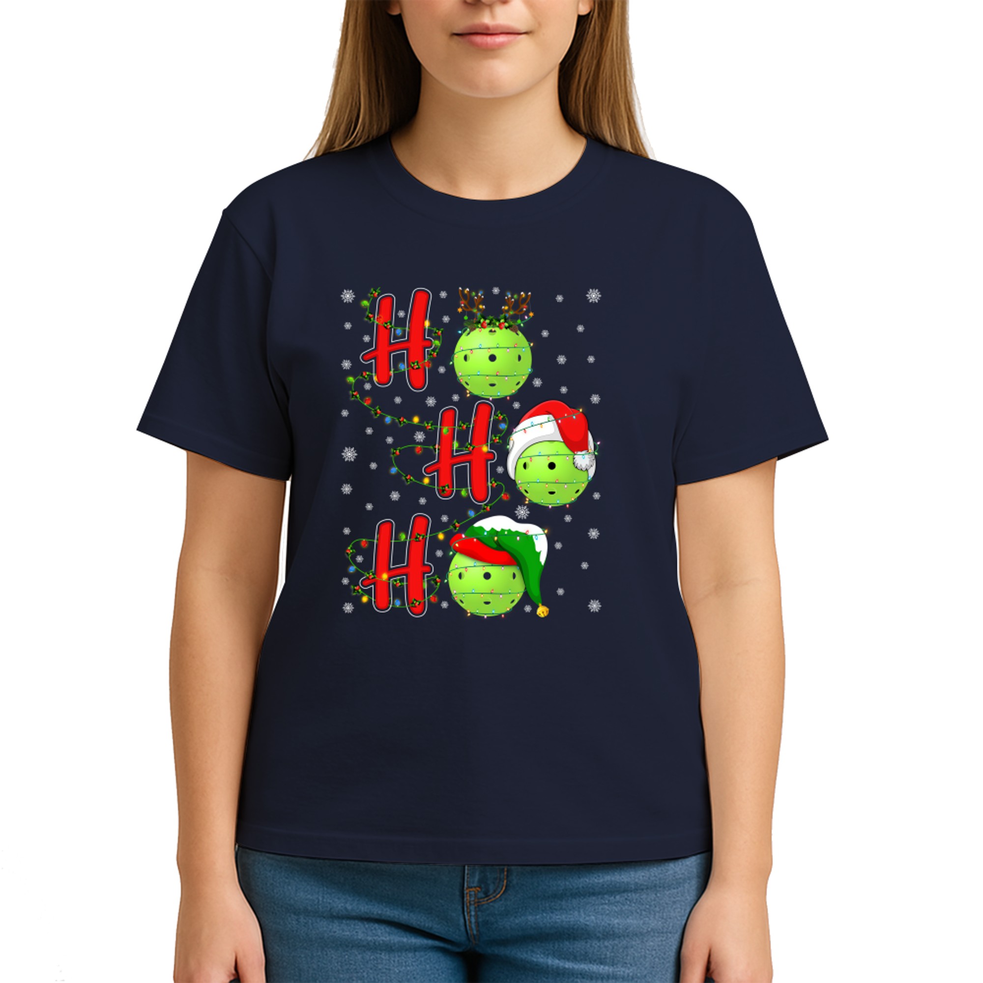 Matching Family Xmas Santa Ho Ho Ho Pickleball Christmas