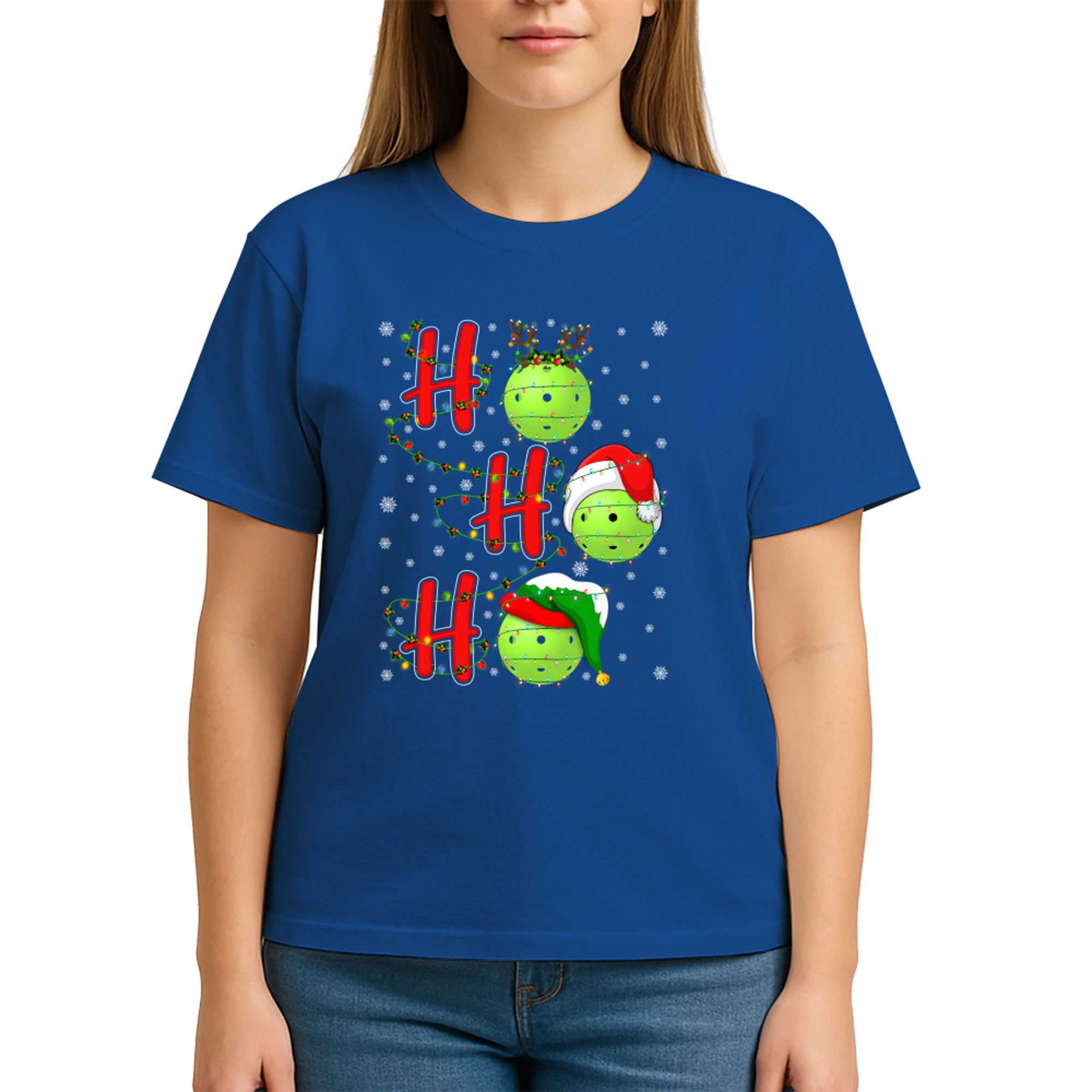 Matching Family Xmas Santa Ho Ho Ho Pickleball Christmas