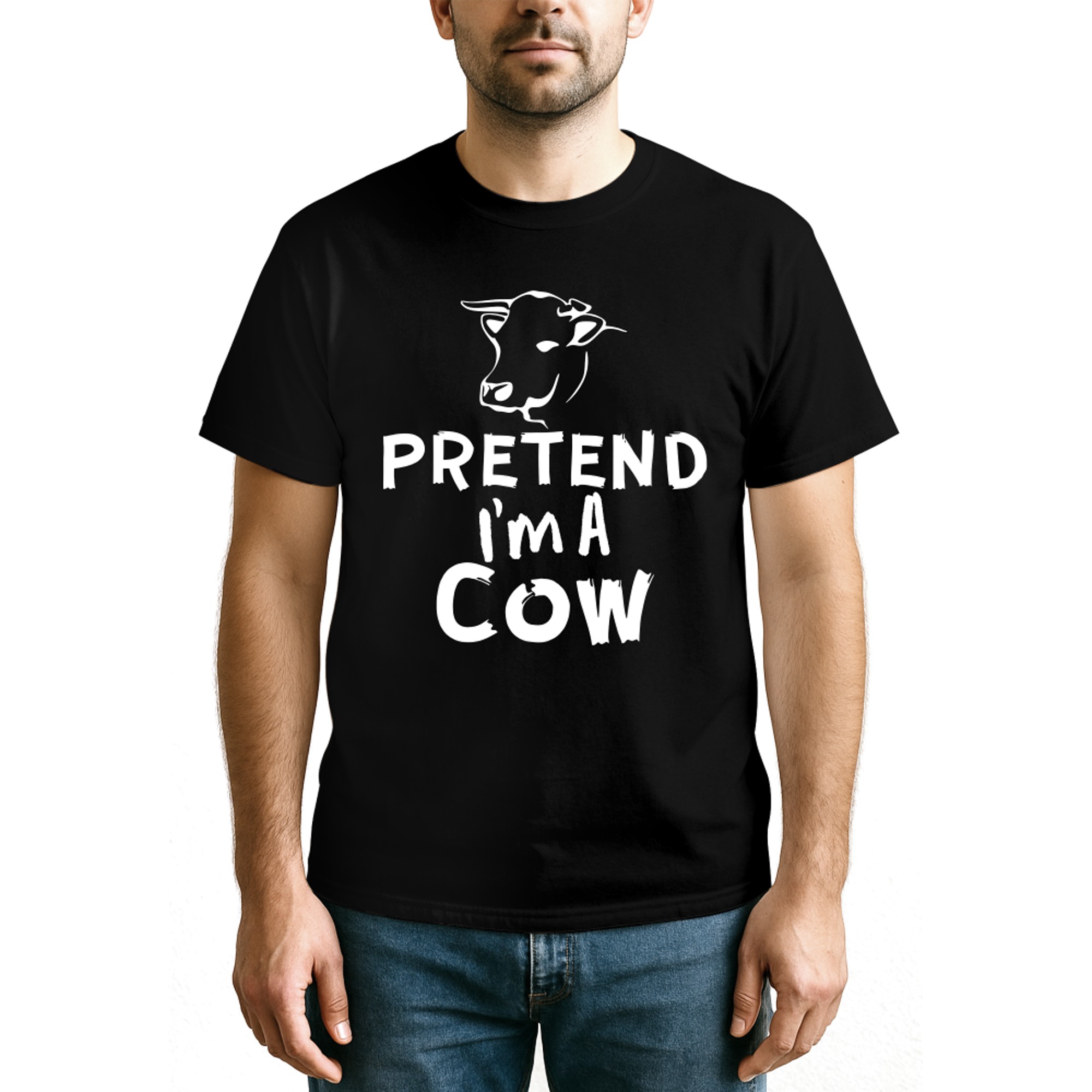 Pretend I_m A Cow - Funny Lazy Halloween Cow Costume