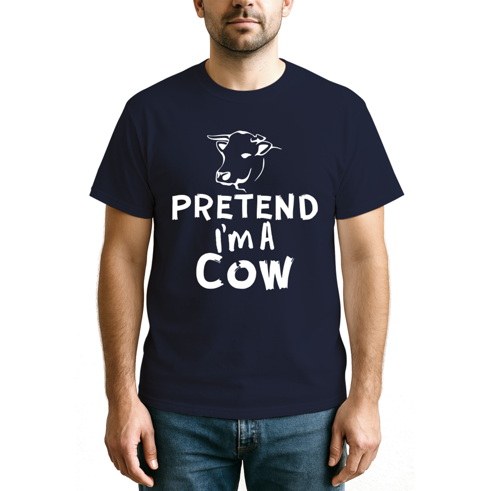 Pretend I_m A Cow - Funny Lazy Halloween Cow Costume