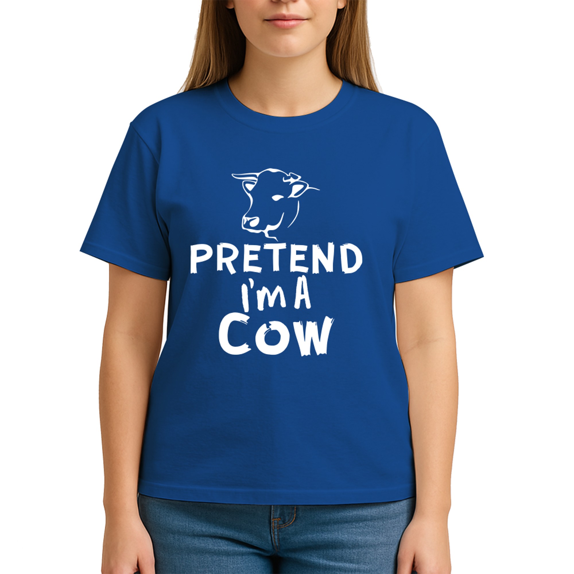 Pretend I_m A Cow - Funny Lazy Halloween Cow Costume