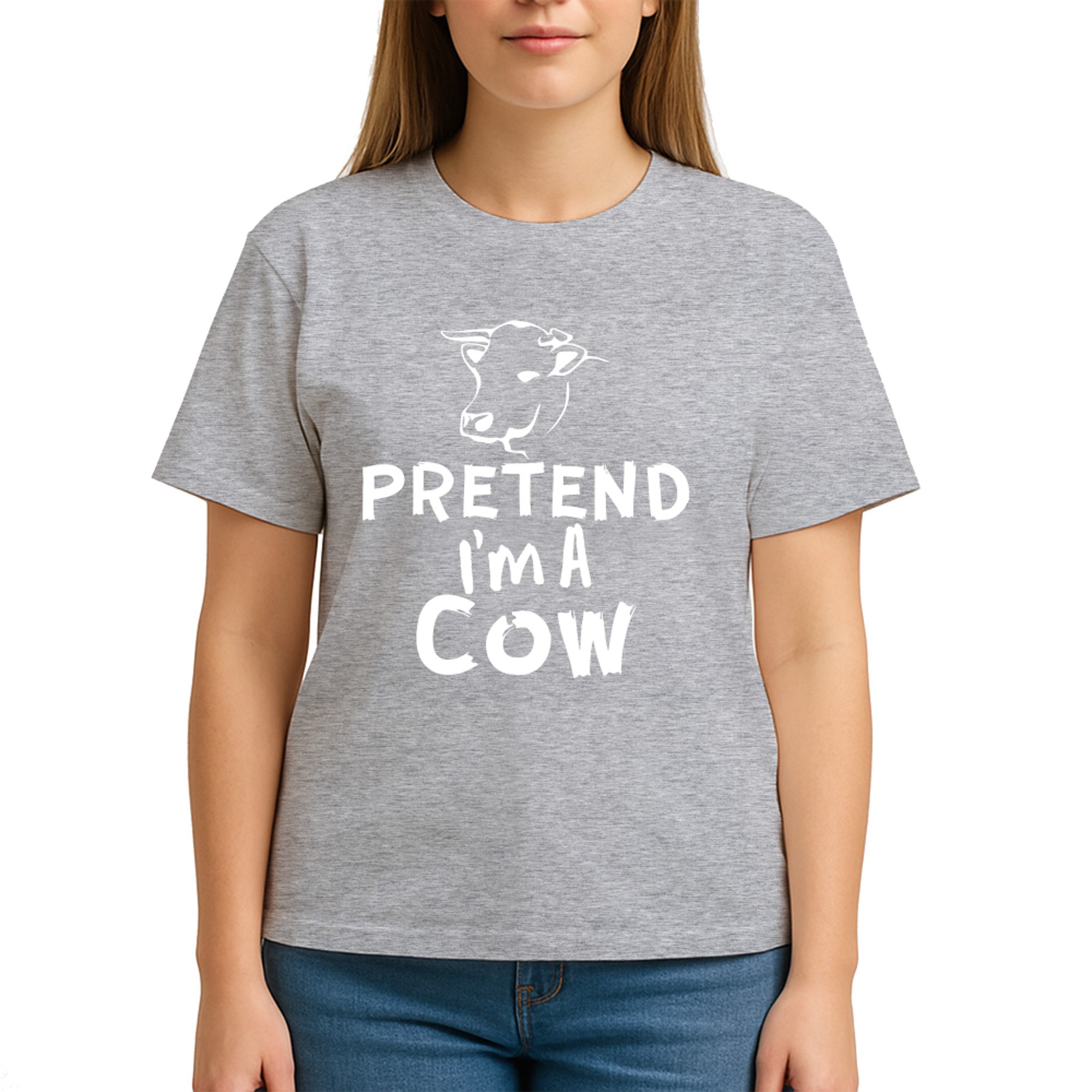 Pretend I_m A Cow - Funny Lazy Halloween Cow Costume