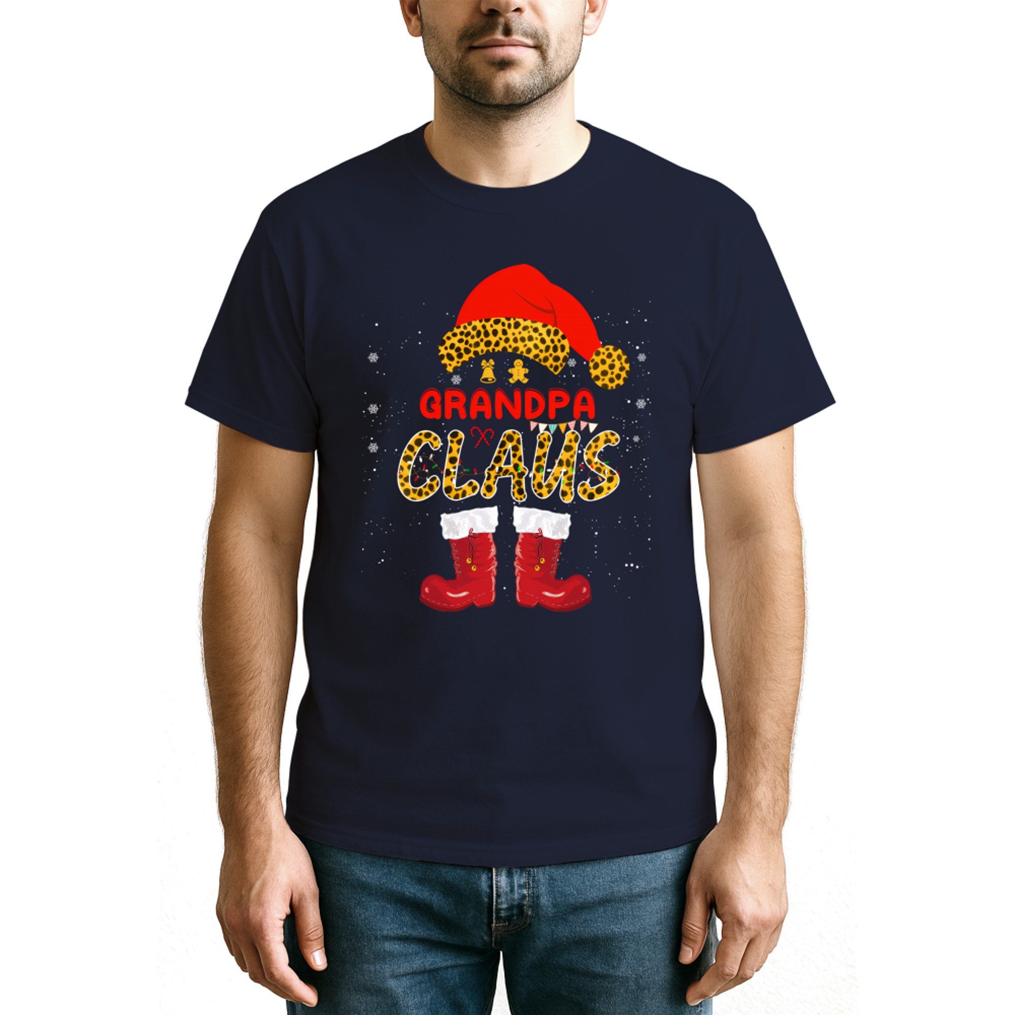 Santa and Elf Grandpa Claus Leopard Christmas