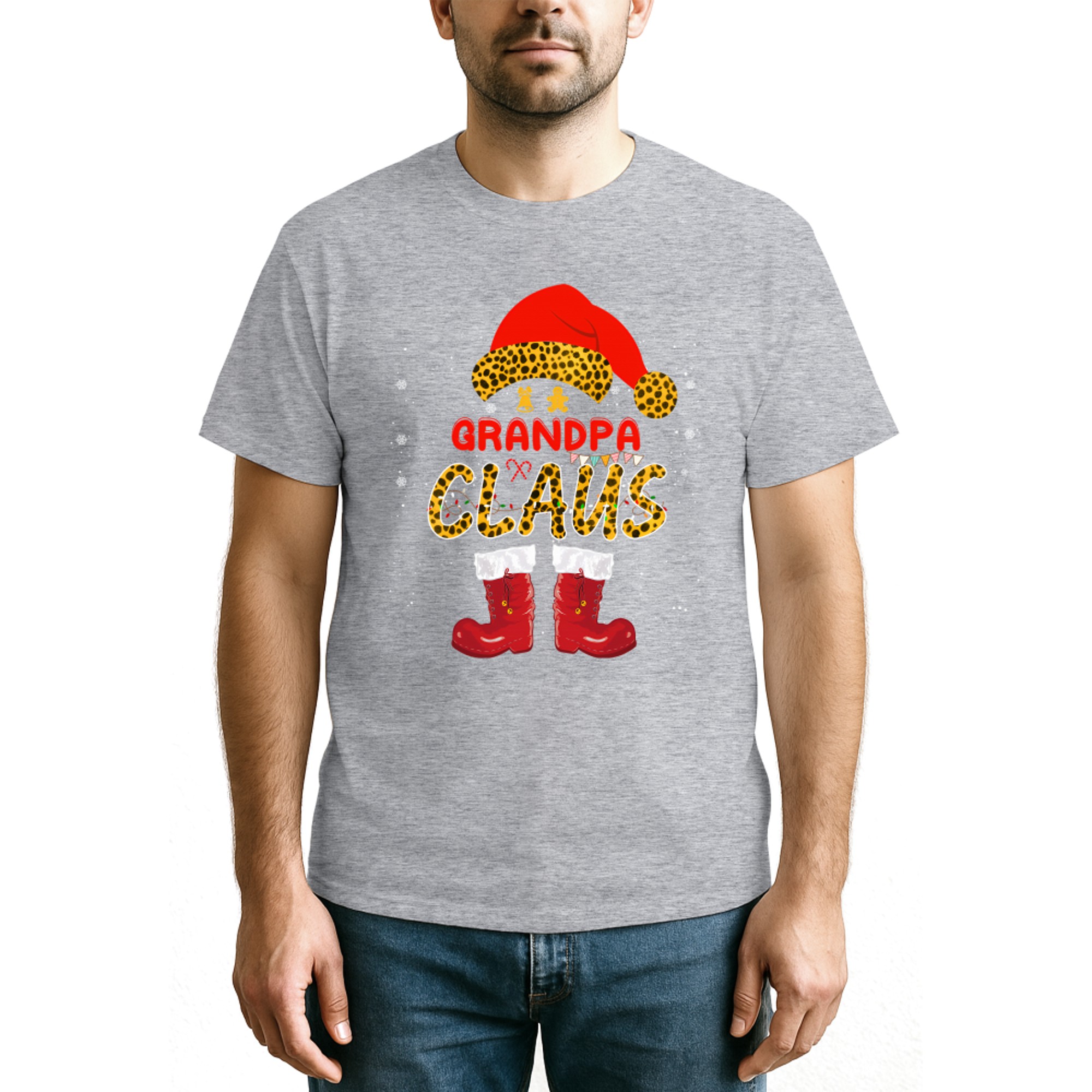 Santa and Elf Grandpa Claus Leopard Christmas
