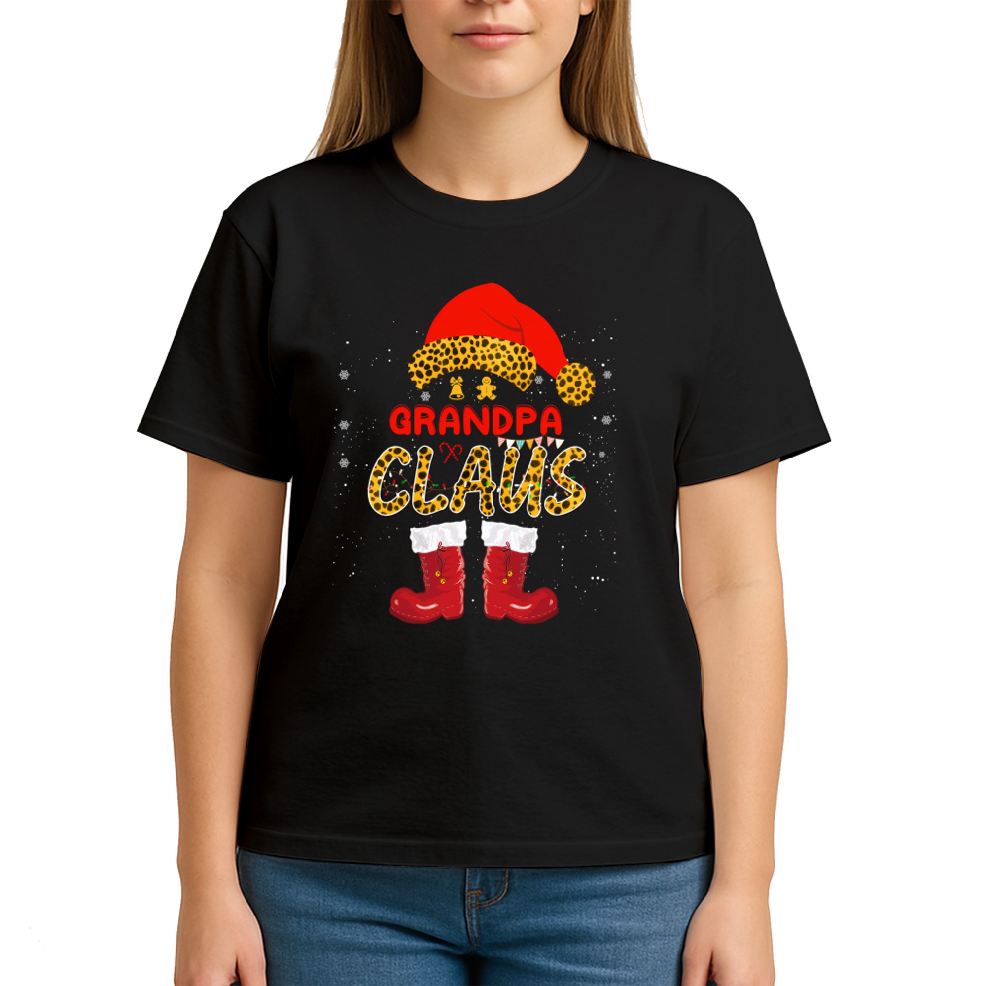 Santa and Elf Grandpa Claus Leopard Christmas