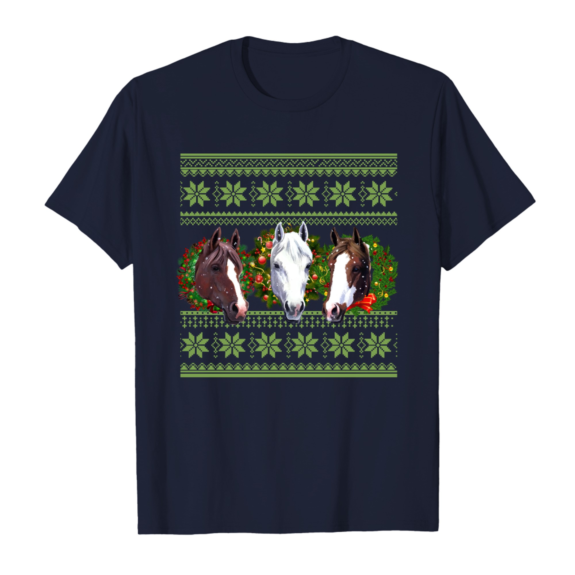 Santa Hat Christmas Horse Lover Animal
