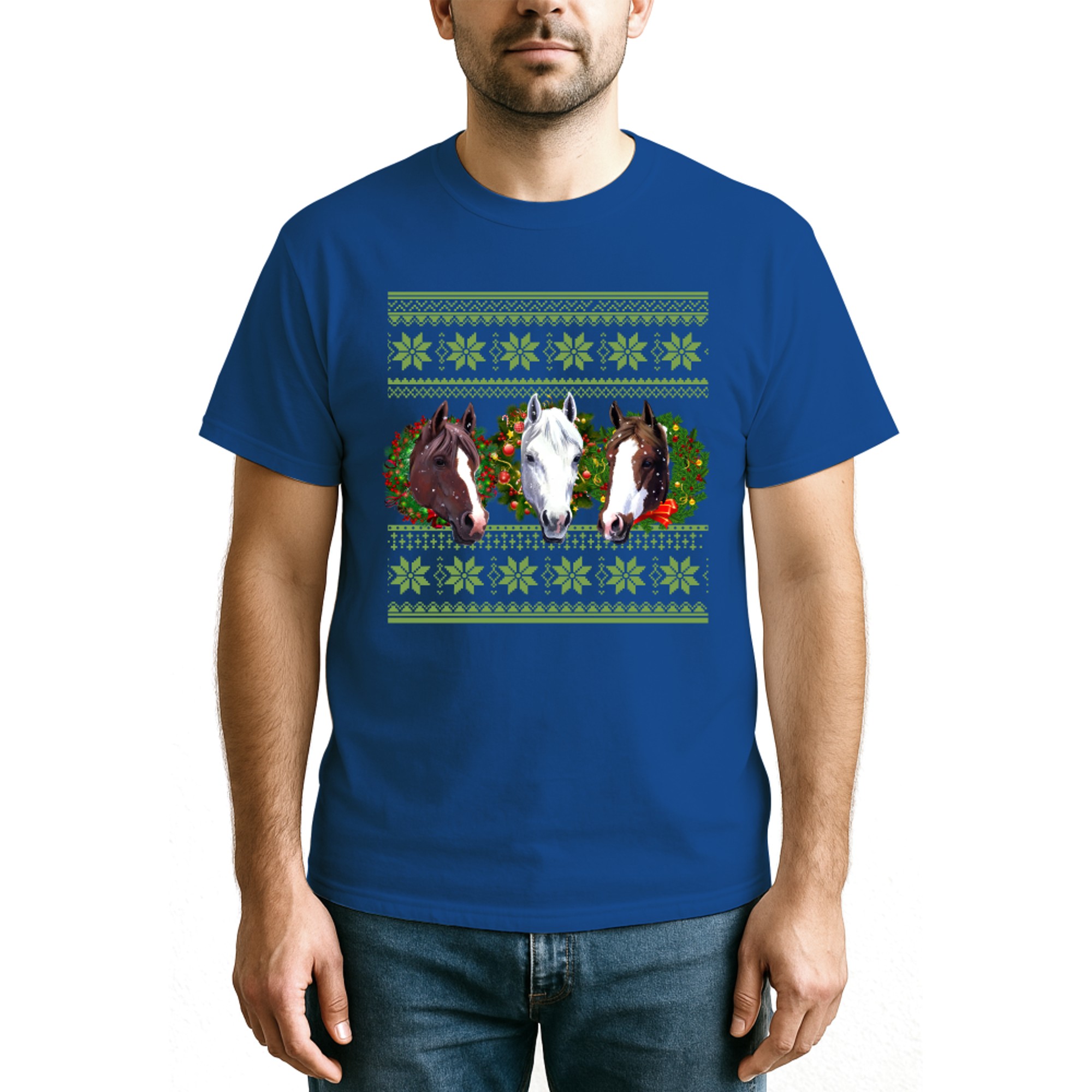 Santa Hat Christmas Horse Lover Animal