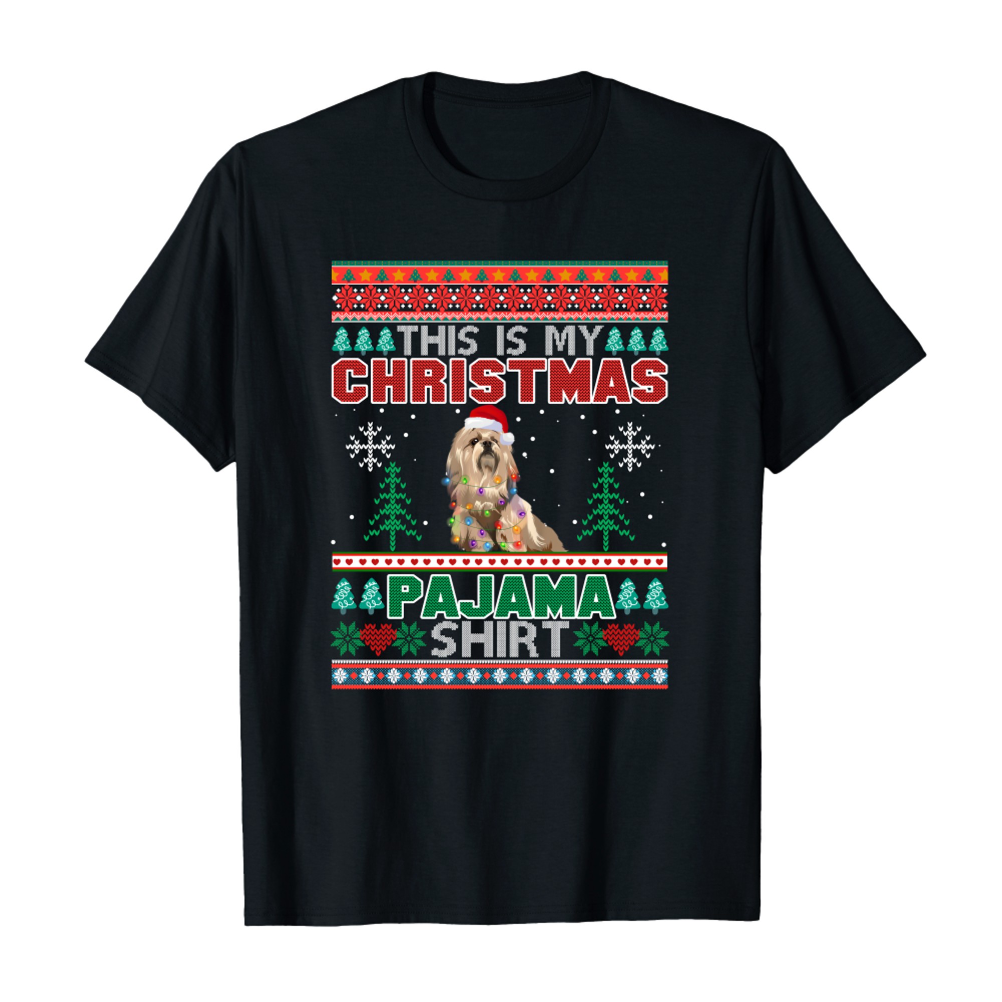 This is My Lhasa Apso Christmas Pajama Dog Ugly