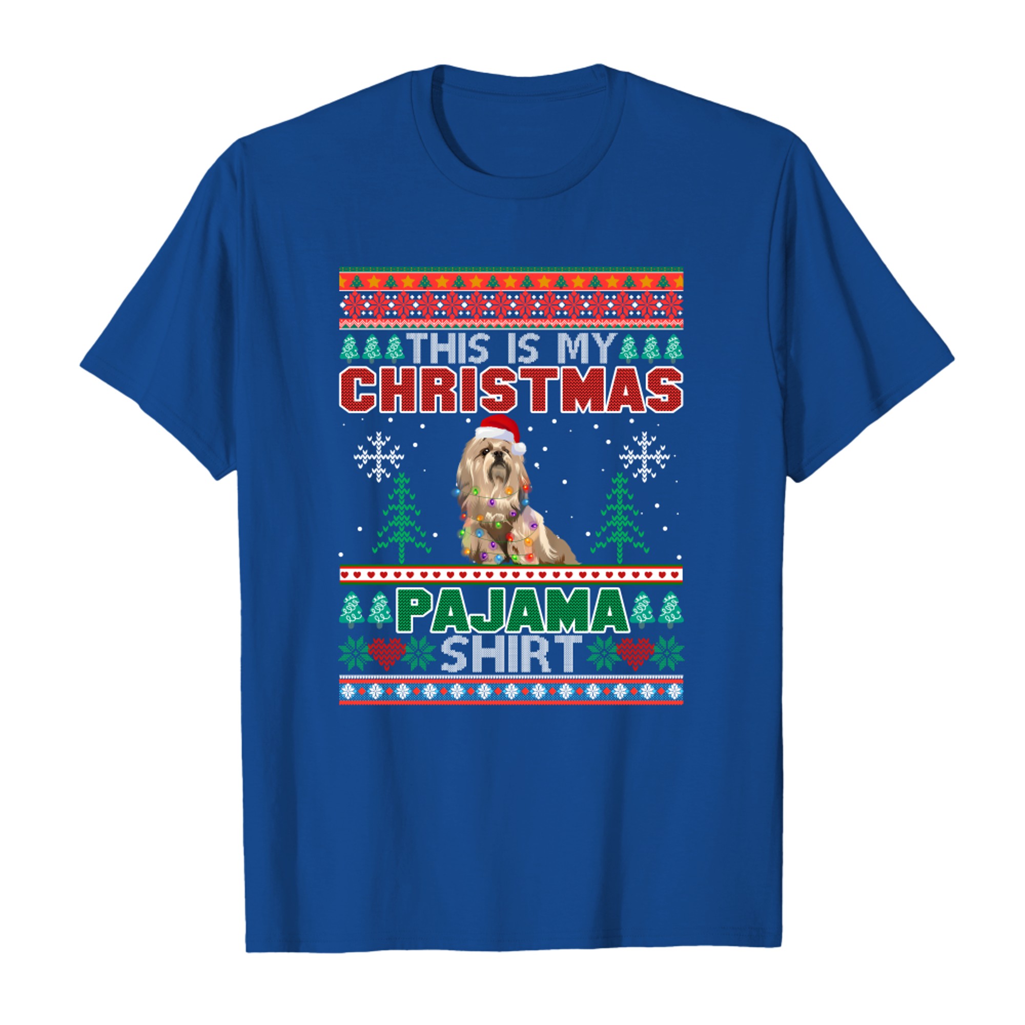 This is My Lhasa Apso Christmas Pajama Dog Ugly