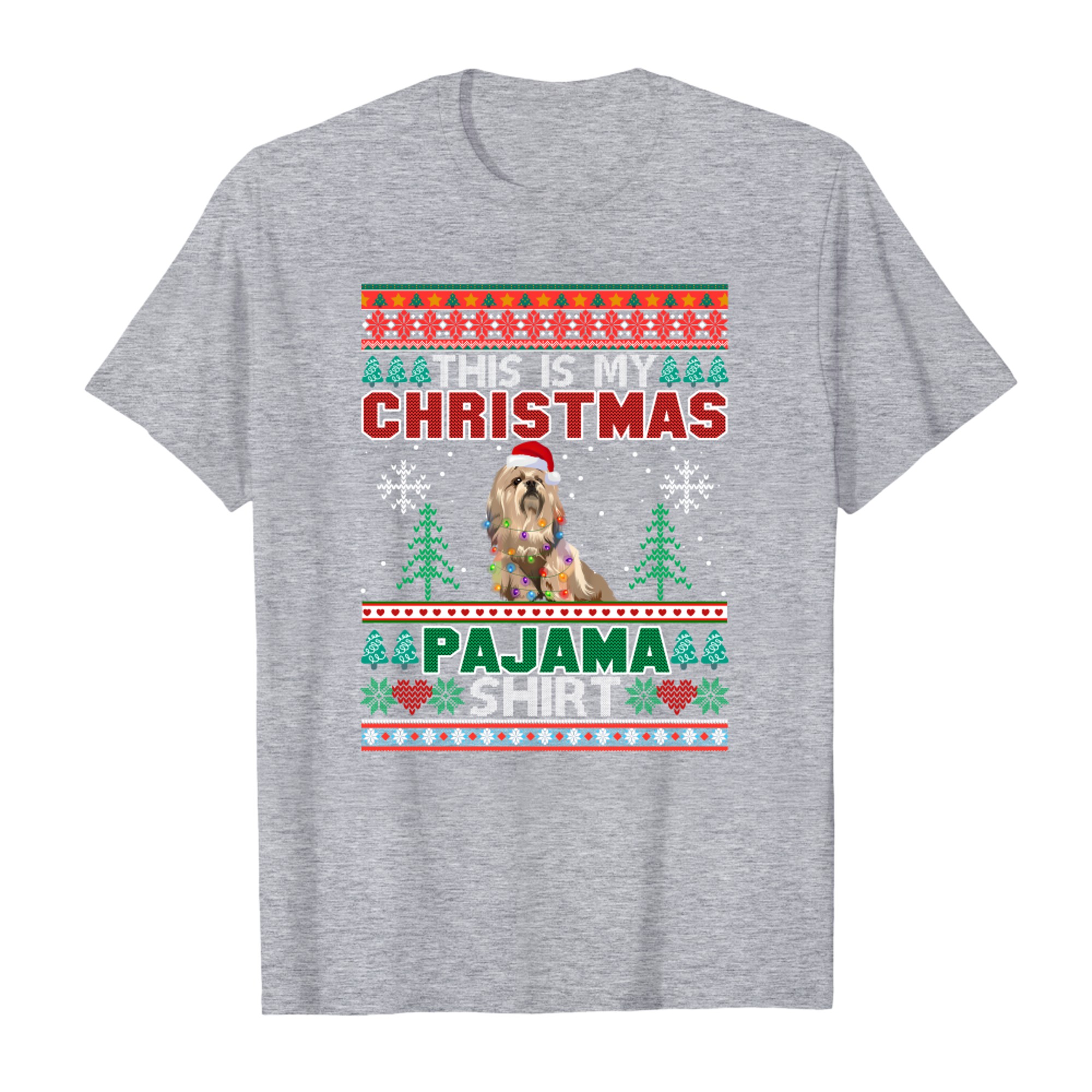 This is My Lhasa Apso Christmas Pajama Dog Ugly