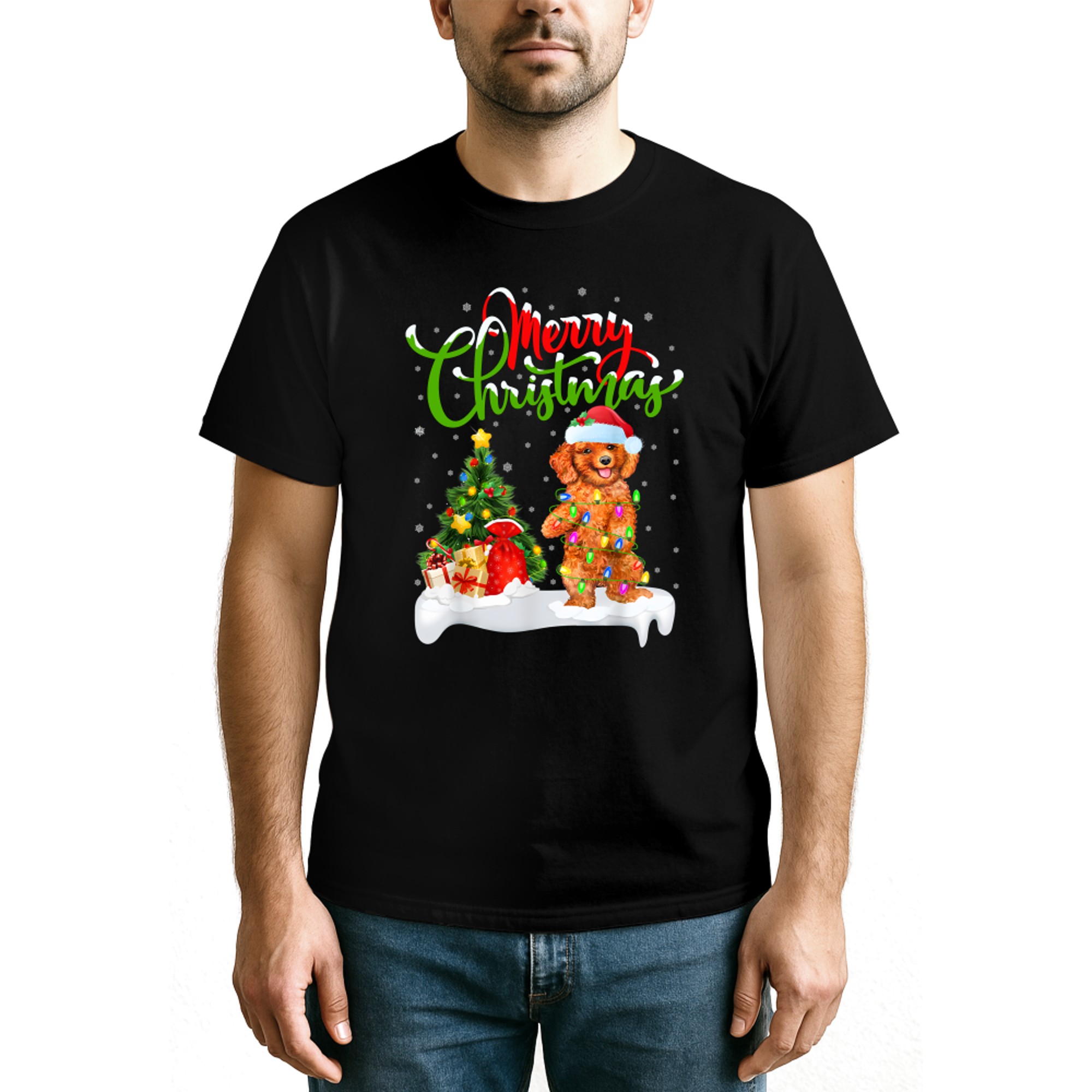 Toy Poodle Dog Lover Xmas Lighting Toy Poodle Christmas