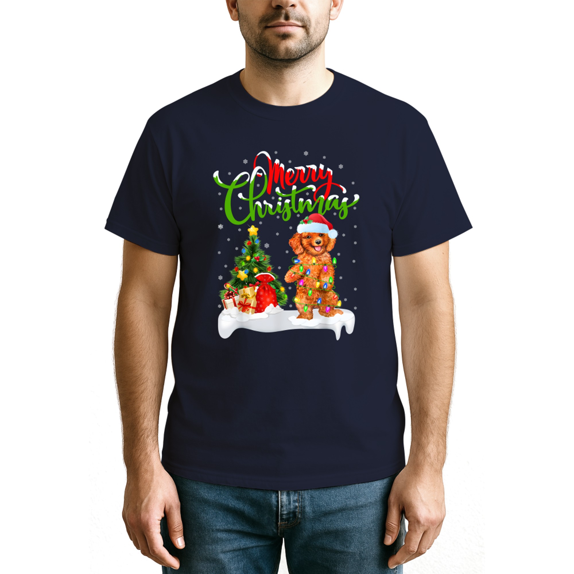 Toy Poodle Dog Lover Xmas Lighting Toy Poodle Christmas