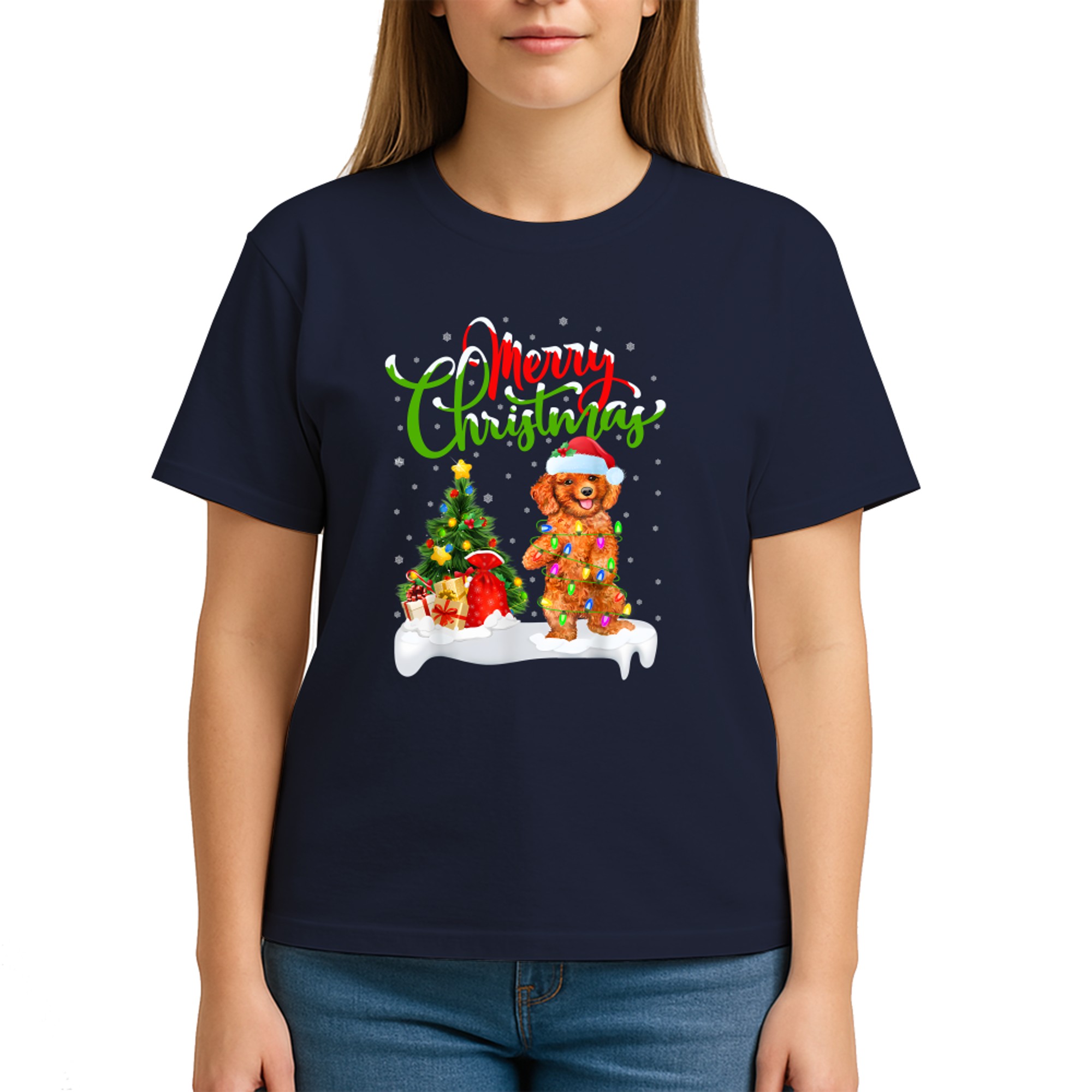 Toy Poodle Dog Lover Xmas Lighting Toy Poodle Christmas